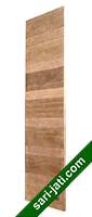 Model pintu minimalis kayu merbau dua ukuran papan lamela variasi alur horisontal SLFP 1H6