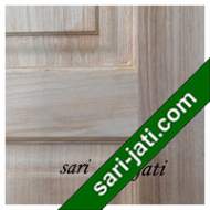 Harga pintu panel solid raised bevel 2 kotak dari kayu jati perhutani I, detil desain tipe SRP 2A1 murah