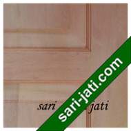 Harga pintu panel solid raised bevel 2 kotak dari kayu kamper, detil desain tipe SRP 2A1 murah