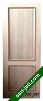Harga pintu panel solid raised bevel 2 kotak dari kayu kamper variasi lis timbul, desain tipe SRP 2A1 murah