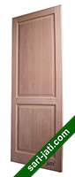 Harga pintu panel solid raised bevel 2 kotak dari kayu kamper, desain tipe SRP 2A1 murah