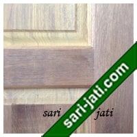 Harga pintu panel solid raised bevel 2 kotak dari kayu merbau, detil desain tipe SRP 2A1 murah