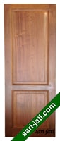 Harga pintu panel solid raised bevel 2 kotak dari kayu merbau variasi lis timbul finishing melamine walnut, desain tipe SRP 2A1 murah