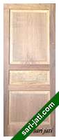 Harga pintu panel solid raised bevel 3 kotak dari kayu merbau, desain tipe SRP 3A3 murah
