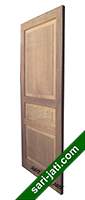 Harga pintu panel solid raised bevel 3 kotak dari kayu merbau, desain tipe SRP 3A3 murah