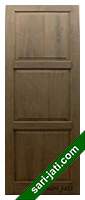Harga pintu panel solid raised bevel 3 kotak dari kayu jati perhutani I, desain tipe SRP 3A4 murah
