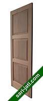 Harga pintu panel solid raised bevel 3 kotak dari kayu kamper, desain tipe SRP 3A4 murah