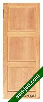 Harga pintu panel solid raised bevel 3 kotak dari kayu merbau, desain tipe SRP 3A4 murah