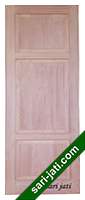 Harga pintu panel solid raised bevel 3 kotak dari kayu kamper, desain tipe SRP 3A8 murah