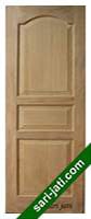 Pintu panel solid raised dibevel kayu jati perhutani I
