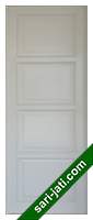 Harga pintu panel solid raised bevel 4 kotak dari kayu merbau, desain tipe SRP 4A5 murah