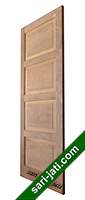 Harga pintu panel solid raised bevel 4 kotak dari kayu merbau, desain tipe SRP 4A5 murah