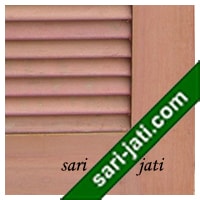 Detil jalusi tanam, pintu garasi panil jalusi kayu kamper SLP 1A1