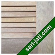 harga pintu garasi, pintu panil jalusi tanam 1 kotak dari kayu merbau, detil desain tipe SLP 1A1 murah