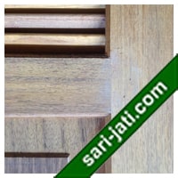 harga pintu panil krepyak / jalusi tanam 1 kotak di atas dari kayu merbau, detil desain tipe SLP 1A2 murah