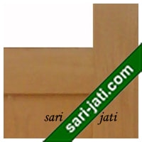 Detil panil flat dan lis kaca kotak pintu panil kaca minimalis kayu jati perhutani I SGP 1A3