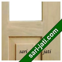 Detil panil bevel dan lis kaca profil pintu panil kaca kayu jati perhutani I SGP 2A7