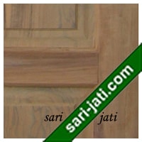 Detil panil bevel pintu panil kaca vertikal kayu jati perhutani I SGP 2A8