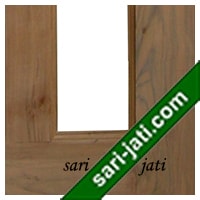 Detil lis kaca profil pintu panil kaca vertikal kayu jati perhutani I SGP 2A8