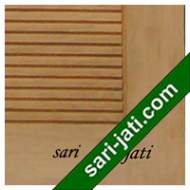 Detil Pintu Panil Solid Flat Alur Nad Kecil Horisontal Kayu Jati Perhutani I SFP 1E3