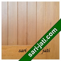 Harga pintu minimalis panil alur nad vertikal dari kayu kamper, detil desain tipe SFP 1E4 murah