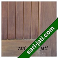 Harga pintu minimalis panil alur nad vertikal dari kayu kamper, detil desain tipe SFP 1E4 murah