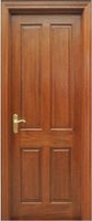 Pintu single, satu daun pintu dari kayu  merbau desain klasik