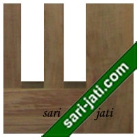 Detil pintu teralis kayu jati perhutani I model vertikal SGD 2A1