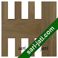 Detil pintu teralis kayu jati perhutani I model vertikal SGD 2A1