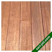 Plafon kayu lambersering merbau alur nad kotak 5 mm ukuran 15 x 85-95 mm model LBB 1585