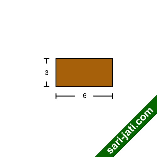 Desain lis geometris kotak persegi panjang ukuran 3x6 cm model SRM 3060