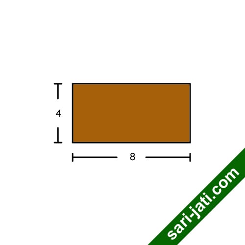 Desain lis geometris kotak persegi panjang ukuran 4x8 cm model SRM 4080