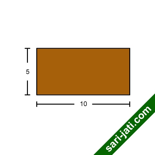 Desain lis geometris kotak persegi panjang ukuran 5x10 cm model SRM 50100