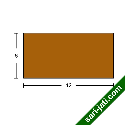 Desain lis geometris kotak persegi panjang ukuran 6x12 cm model SRM 60120