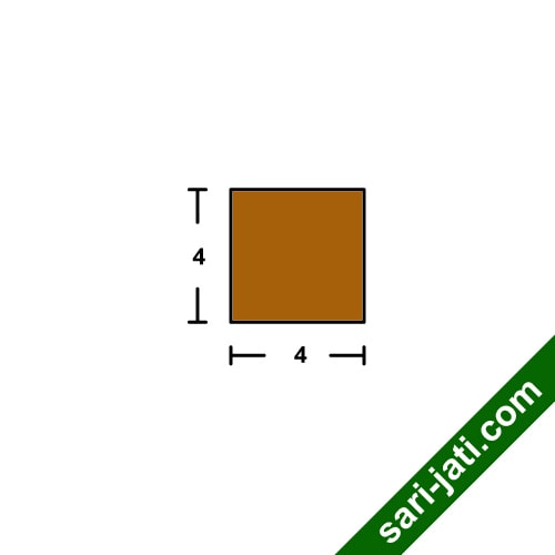 Desain lis geometris kotak segi empat sama sisi ukuran 4x4 cm model SSM 4040