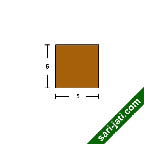 Desain lis geometris kotak segi empat sama sisi ukuran 5x5 cm model SSM 5050