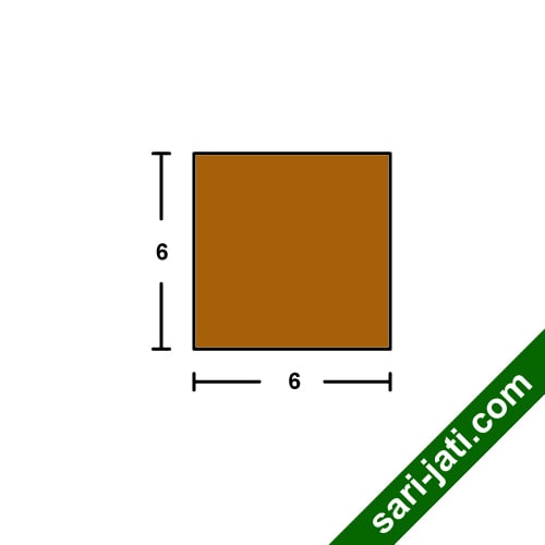 Desain lis geometris kotak segi empat sama sisi ukuran 6x6 cm model SSM 6060