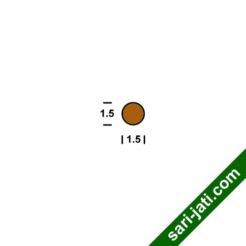 Desain lis geometris lingkaran ukuran diameter 15 mm model SCM 1515