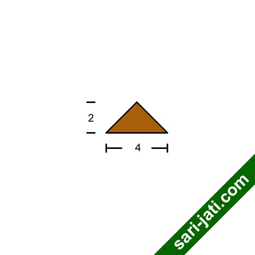 Desain lis geometris segitiga ukuran 2 x 4 cm model STM 2040