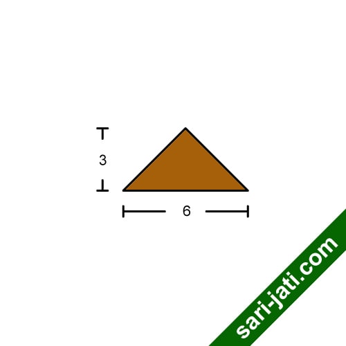 Desain lis geometris segitiga ukuran 3 x 6 cm model STM 3060