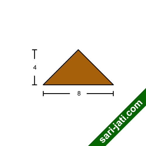 Desain lis geometris segitiga ukuran 4 x 8 cm model STM 4080