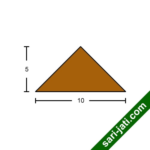 Desain lis geometris segitiga ukuran 5 x 10 cm model STM 50100