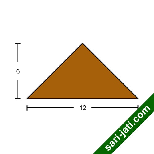 Desain lis geometris segitiga ukuran 6 x 12 cm model STM 60120
