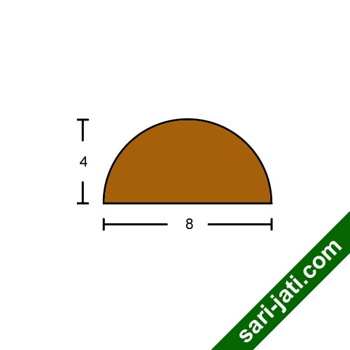 Desain lis geometris setengah lingkaran ukuran diameter 4 cm model SHCM 4080