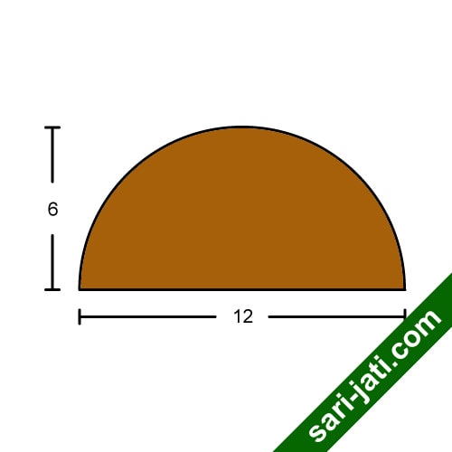 Desain lis geometris setengah lingkaran ukuran diameter 6 cm model SHCM 60120