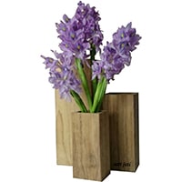 Harga dekorasi rumah hiasan dinding dan meja, vas bunga dari kayu jati perhutani I finishing acrylic water based tipe HDVS 0001 murah