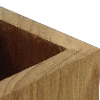 Dekorasi rumah hiasan dinding dan hiasan meja, vas bunga dari kayu jati perhutani I tipe HDVS 0001