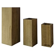 Dekorasi rumah hiasan dinding dan hiasan meja, vas bunga dari kayu jati perhutani I tipe HDVS 0001